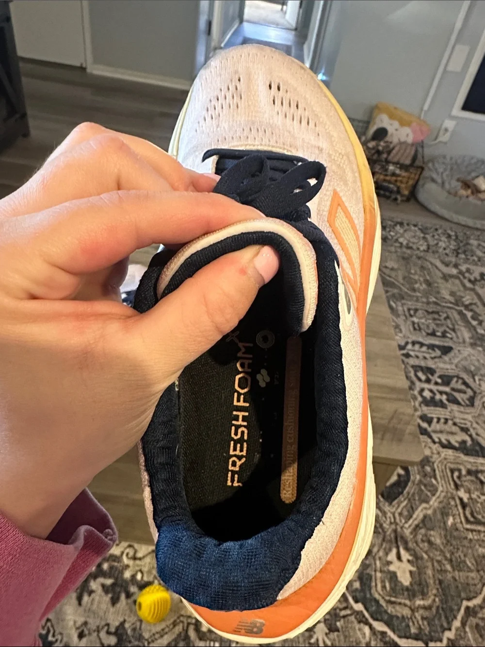 New Balance Pink & Navy Athletic Running Shoes